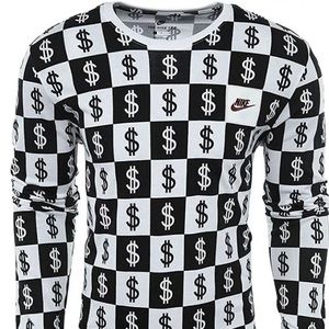 Nike Mens Dollar/Money Print Long Sleeve T-Shirt